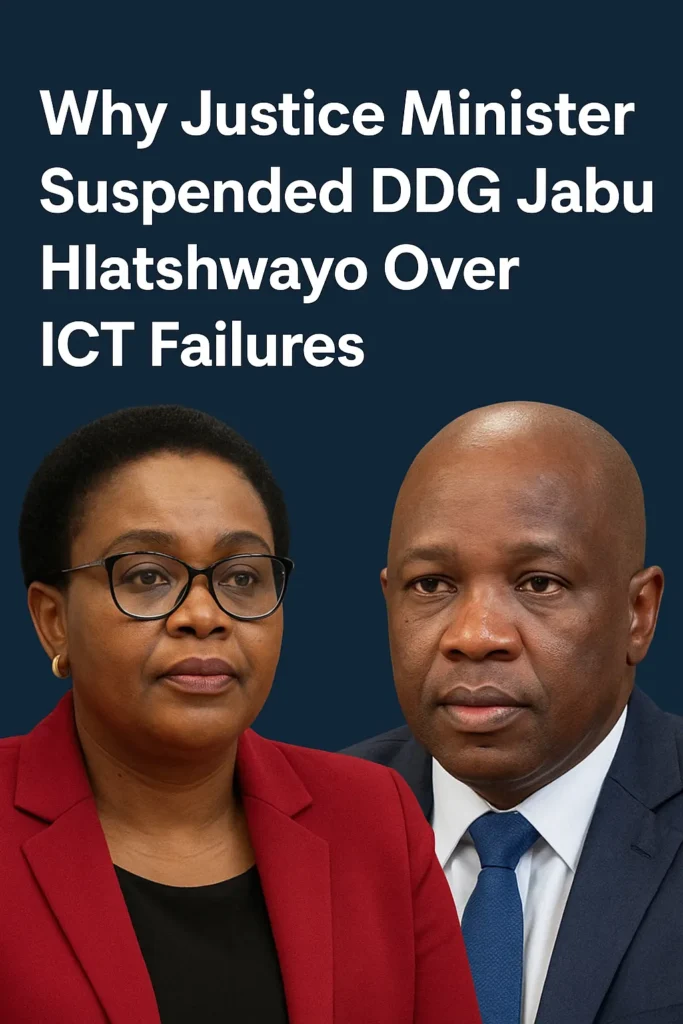 Justice Minister Suspended DDG Jabu Hlatshwayo 